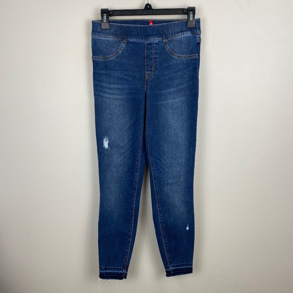 Spanx Distressed High-Rise Ankle Skinny Jeans - Size Small - Picture 2 of 7